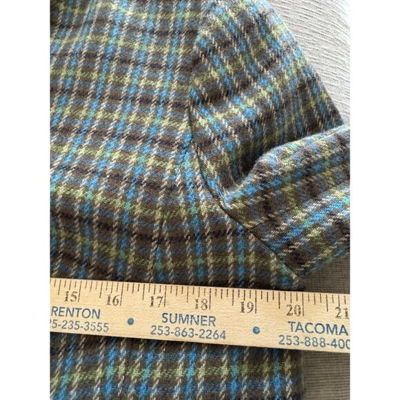 Talbots Shetland Officer Jacket Blazer Women’s 16 Petite Apple Plaid Wool Blend - Picture 6 of 11